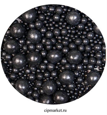 Посыпка шарики Черные Ассорти микс №159 драже зерновое. Вес: 50 гр - фото 10367