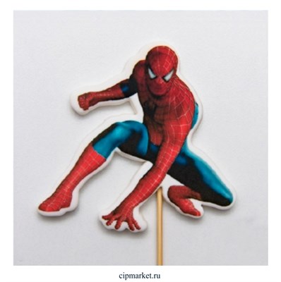 Топпер сахарный Человек паук- 101. Высота фигурки 9 см. Вес:40 +/-10 грамм. - фото 10442