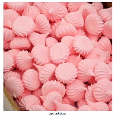 Сахарные фигурки сахарные безе Розовые. Вес: 50 гр. Размер: 1,5*2 см. - фото 11083