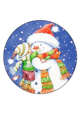 Съедобная картинка Снеговик № 055, лист А4. Вафельная/сахарная картинка. - фото 11544