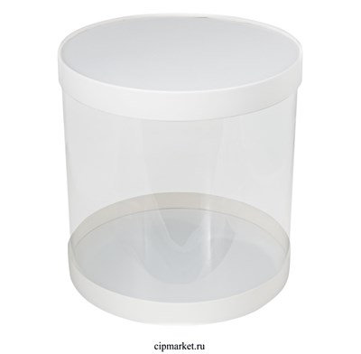 Коробка для торта Тубус Белая НД. Диаметр: 30 см, высота: 30 см - фото 11630