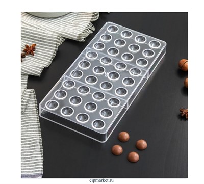 Форма для шоколада (поликарбонат) 36 ячейки. Размер ячейки: 2,5 см - фото 11890