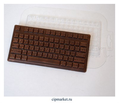 Форма для шоколада Плитка Клавиатура. Материал: пластик. Размер: 17x8,5x1 см - фото 6056