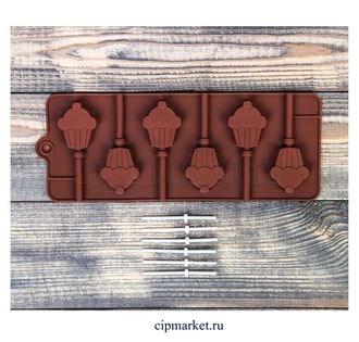 Форма для шоколада и конфет Кексик. Размер: 24*9,5 см. - фото 6058