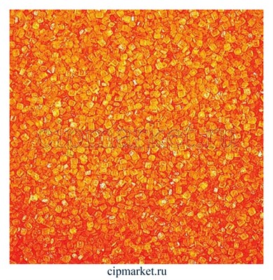 Посыпка сахарные кристаллы оранжевые. Вес: 100 гр - фото 6667