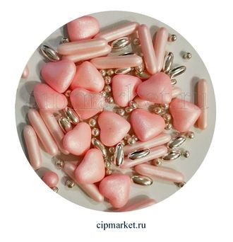 Посыпка-драже сахарное BIAMIX микс Розовый. Вес: 30 гр, Греция - фото 7230