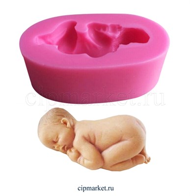 Молд  3D  Малыш. Длина молда: 6,5-8 см, высота 2,5 см. - фото 8571