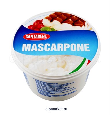 Сыр Маскарпоне Santabene сливочный мягкий 80%. Россия. Вес: 500 гр 11732