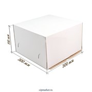 ОПТ     Коробка для торта. Материал: плотный картон. Россия. Размер: 30*30*19 см.