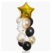 Набор шаров для украшения праздника "Яркий", латекс, фольга, с конфетти, набор 10 шт.