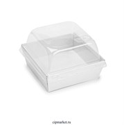 ОПТ     Коробка для пирожных и сладостей с куполом Белая Smart Pack. Размер: 8,5х8,5х8,5 см.