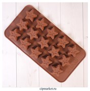 Форма для шоколада и конфет Звездочки. Размер: 21*11 см.