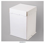Коробка для торта без окна. Материал:плотный картон. Россия. Размер: 42*42*45 см.