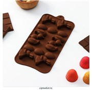 Форма для шоколада «Зайцы, утки и яйца»,14 ячеек