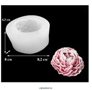 Молд силиконовый "Пион махровый". Размер 6,8х 3,6 см. 13245