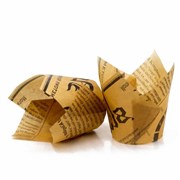 Формы для выпечки тюльпан Крафт газета, набор 10 шт. Диаметр дна:5 см, высота: 8 см. 13378