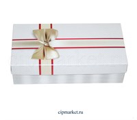 Коробка для конфет и сладостей №51 (Белая с бантом). Размер: 20 х 10 х 5,5 см. Коробка для конфет и сладостей №51 (Белая с бантом). Размер: 20 х 10 х 5,5 см.