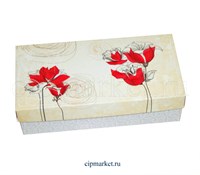 Коробка для конфет и сладостей №49 (Красные цветы). Размер: 20 х 10 х 5,5 см. Коробка для конфет и сладостей №49 (Красные цветы). Размер: 20 х 10 х 5,5 см.