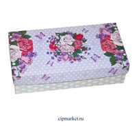 Коробка для конфет и сладостей №50 (Сиреневая с розами). Размер: 20 х 10 х 5,5 см. Коробка для конфет и сладостей №50 (Сиреневая с розами). Размер: 20 х 10 х 5,5 см.