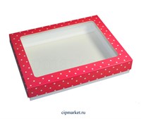 Коробка для пряников и сладостей с окном МК (Горошек). Размер: 21*17*3,5 см. Коробка для пряников и сладостей с окном МК (Горошек). Размер: 21*17*3,5 см.