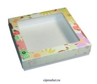 Коробка для пряников и сладостей с окном МК (Лето). Размер:17*17*3,5 см. Коробка для пряников и сладостей с окном МК (Лето). Размер:17*17*3,5 см.