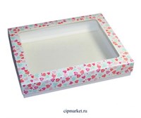 Коробка для пряников и сладостей с окном МК (Сердца). Размер: 21*17*3,5 см. Коробка для пряников и сладостей с окном МК (Сердца). Размер: 21*17*3,5 см.