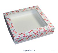 Коробка для пряников и сладостей с окном МК (Сердца). Размер: 17*17*3,5 см. Коробка для пряников и сладостей с окном МК (Сердца). Размер: 17*17*3,5 см.