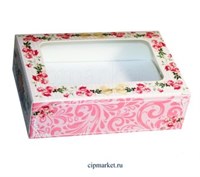 Коробка для пряников и сладостей с окном МК (Розы). Размер:14*9,5*4 см. Коробка для пряников и сладостей с окном МК (Розы). Размер:14*9,5*4 см.
