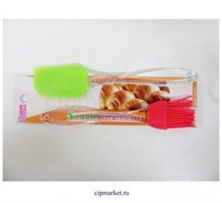 Набор кулинарный Лопатка+кисточка, силикон. Размер: 18 см.