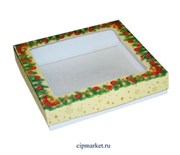Коробка для пряников и сладостей с окном №25 (Новый год). Размер:17*17*3,5 см Коробка для пряников и сладостей с окном №25 (Новый год). Размер:17*17*3,5 см