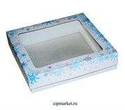 Коробка для пряников и сладостей с окном №29 (Новый год). Размер:17*17*3,5 см Коробка для пряников и сладостей с окном №29 (Новый год). Размер:17*17*3,5 см