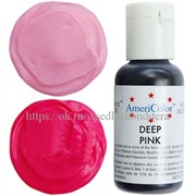 Краситель гелевый AmeriColor, цвет: DEEP PINK (насыщенный розовый) , 21 гр .