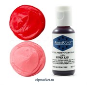 Краситель гелевый AmeriColor, цвет:  SUPER RED,  21 гр