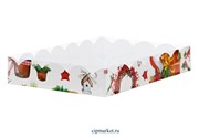 Коробка для пряников и печенья с окном XMAS РП (Новый год). Размер: 20*20*3,5 см Коробка для пряников и печенья с окном XMAS РП (Новый год). Размер: 20*20*3,5 см