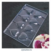 Форма для шоколада Сердце, 8 ячеек, пластик. Размер: 27,2×18,2 см