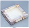 Коробка для печенья Мрамор с окном. Размер:20х20х4 см. - фото 11756