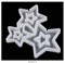Форма силиконовая для леденцов "Звезды контур" 100*80 мм, 3 ячейки - фото 11847