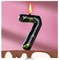 Свеча в торт "Черный мрамор", цифра "7", 8 см - фото 12498