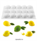 Форма силиконовая для муссовых пирожных. Лимоны 15 ячеек. Размер 5,5*3,5см - фото 12673