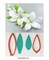 Набор вырубок для создания цветка Лилии, 2 шт. Размер: 6,5*2,3 см и 8,7*2,8 см - фото 6326