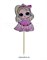 Топпер пластик СТ Мульт Куколка (Розовое платье). Размер фигурки: 8*12 см - фото 8043