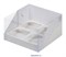 Коробка на 4 капкейка Премиум с пластиковой крышкой РК Белая. Размер:16 х16 х10 см - фото 8537