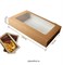 Коробка для пряников с прозрачной крышкой Крафт. Размер: 25 х15 х4 см - фото 8746