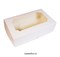 Коробка для пирожных и зефира с окном Белая. Размер: 25 х 15 х 7 см - фото 9475