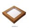 Коробка для пряников и сладостей Крафт с окном. Размер:16х16х3 см - фото 9559
